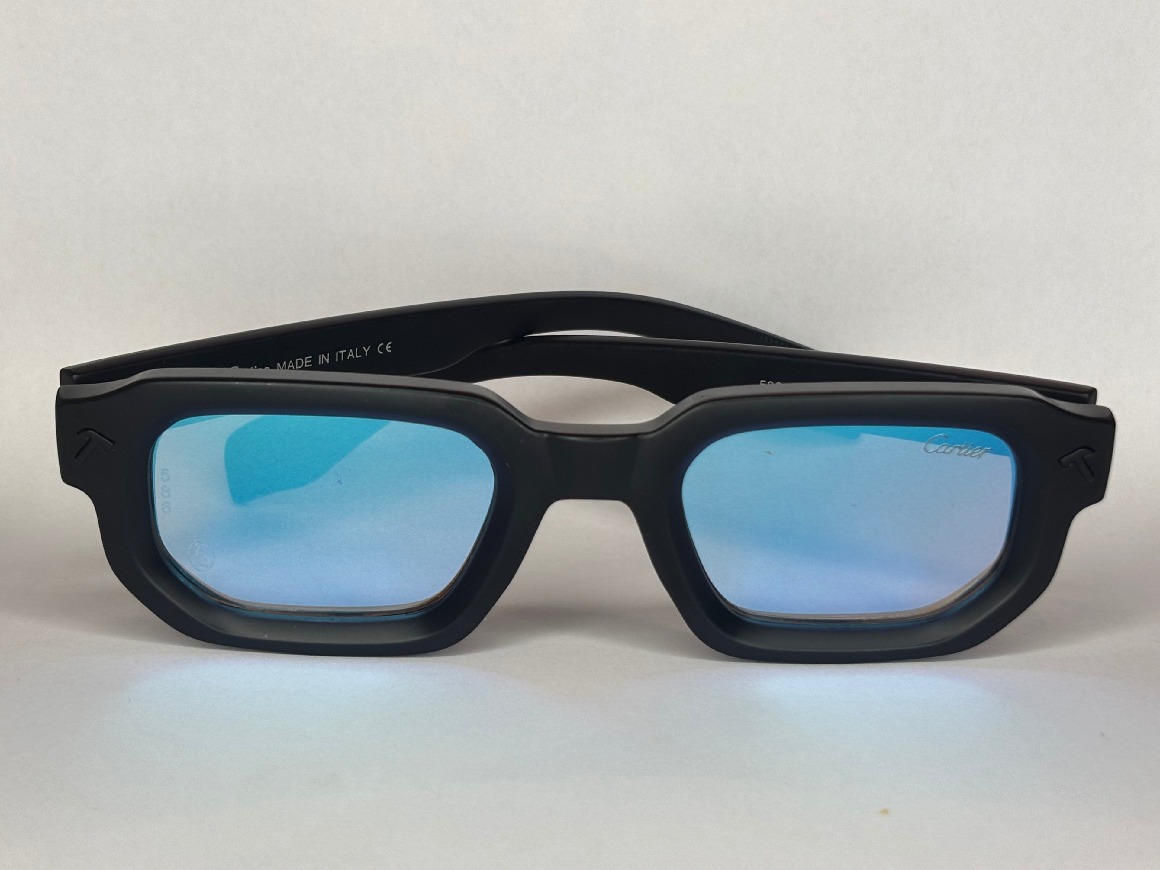 Lunettes de soleil effet miroir — Cadre noir mat