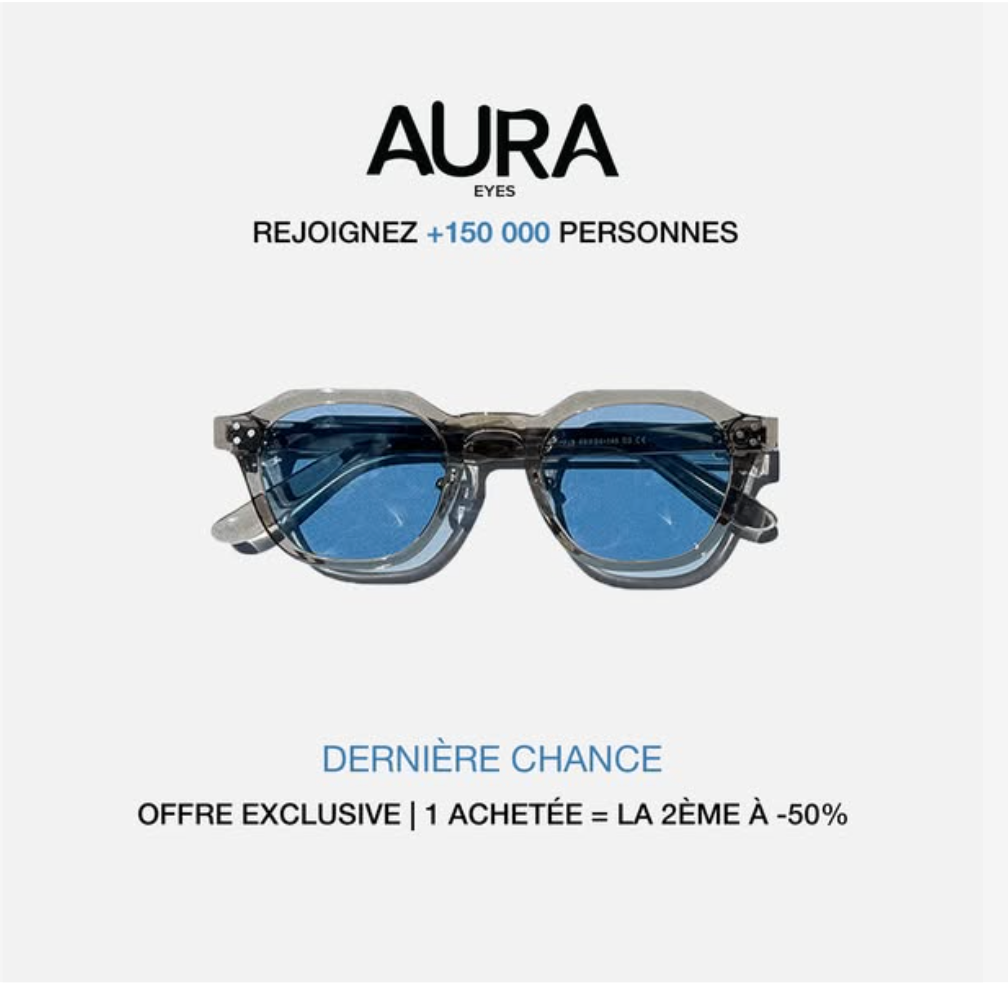 Lunettes de soleil effet miroir — Cadre noir mat